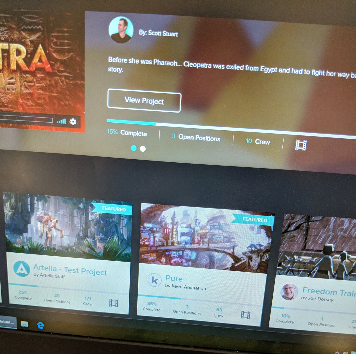 Indi_pops's tweet image. I like logging in to @ArtellaHQ and seeing our friends over @pureshortfilm featured! #animation #makingstuff #collaborate
