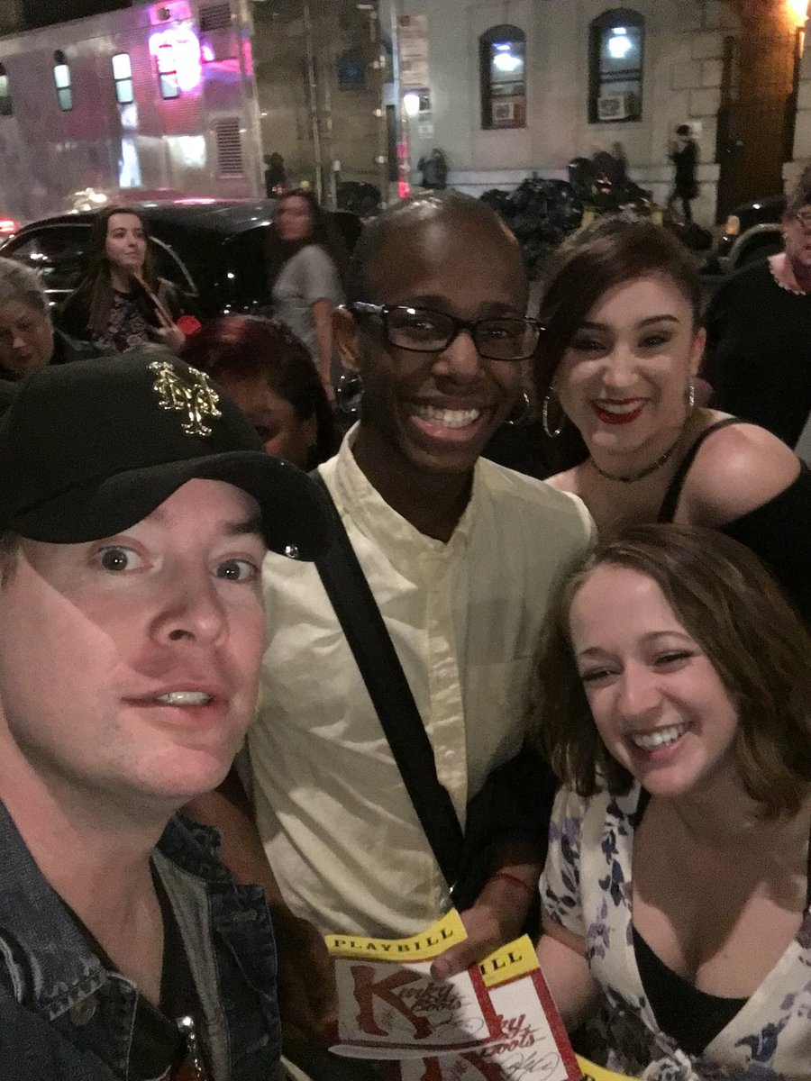 MeganBishoppp's tweet photo. laughing bc David Cook made us all say “let’s go jags!” before taking a selfie #BSSAlumtakeNYC https://t.co/srkT27YMkY
