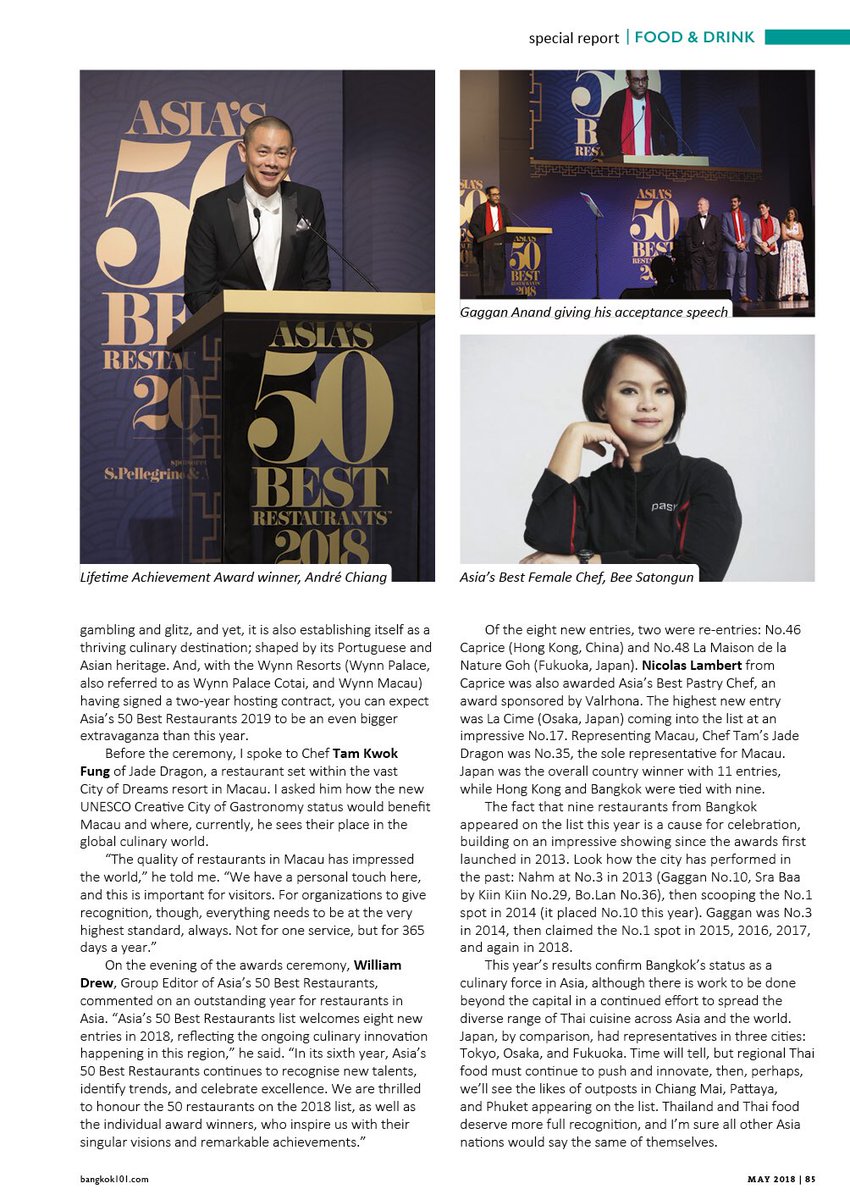 GastronautsAsia's tweet photo. Milestones in Macau. @davidjconstable on #Asias50Best @TheWorlds50Best and how the list provides a “barometer of gastronomic trends...” and where #Bangkok and #Thailand go from here!

https://t.co/uikEw6mDLX https://t.co/jrcSTrM9Iw