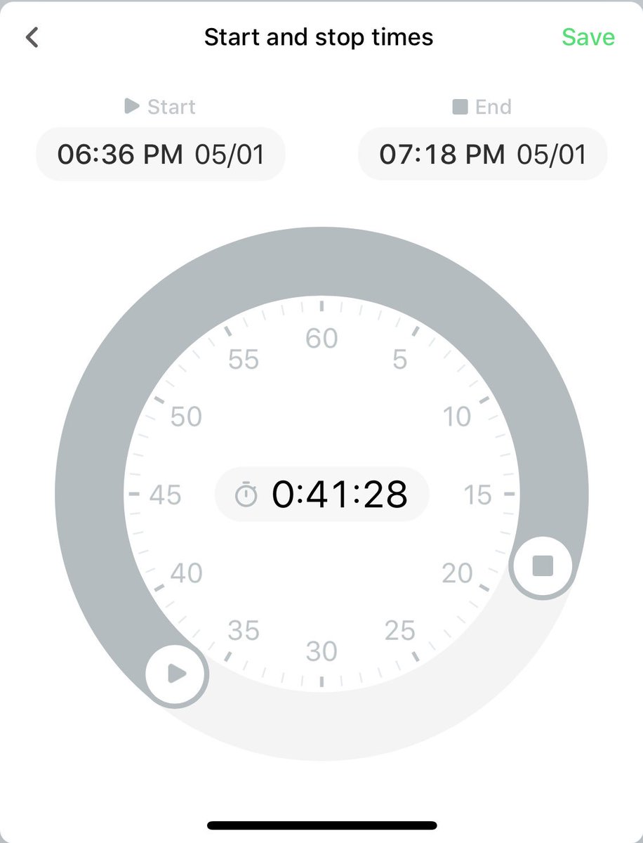 BenCrippin's tweet photo. @toggl this new start/stop time UI slays me! https://t.co/3T71Irt9d1