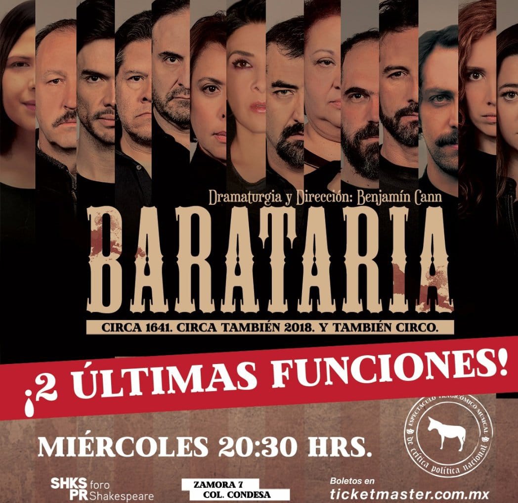 Sólo quedan dos miércoles.
#Barataria en <a href="/ForoShakespeare/">Foro Shakespeare</a>.