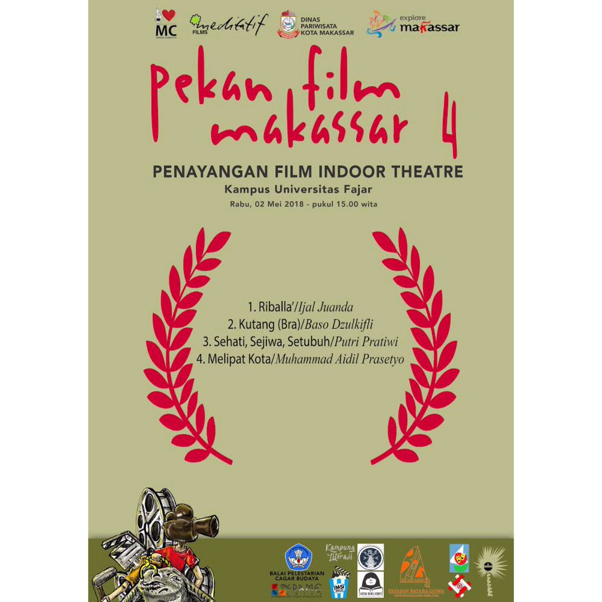 Hari ini masih ada penayangan dan diskusi film di Kampus Universitas Fajar pukul 15:00 wita. Yuk datang!