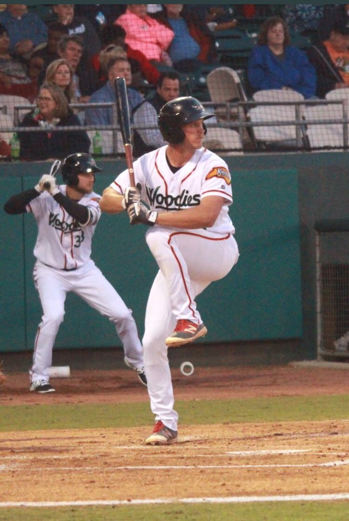 chad_eberhardt's tweet image. This pic of @AlexKowalczyk10 swinging for the game winning homer (and getting it) is gold. #BackLeg