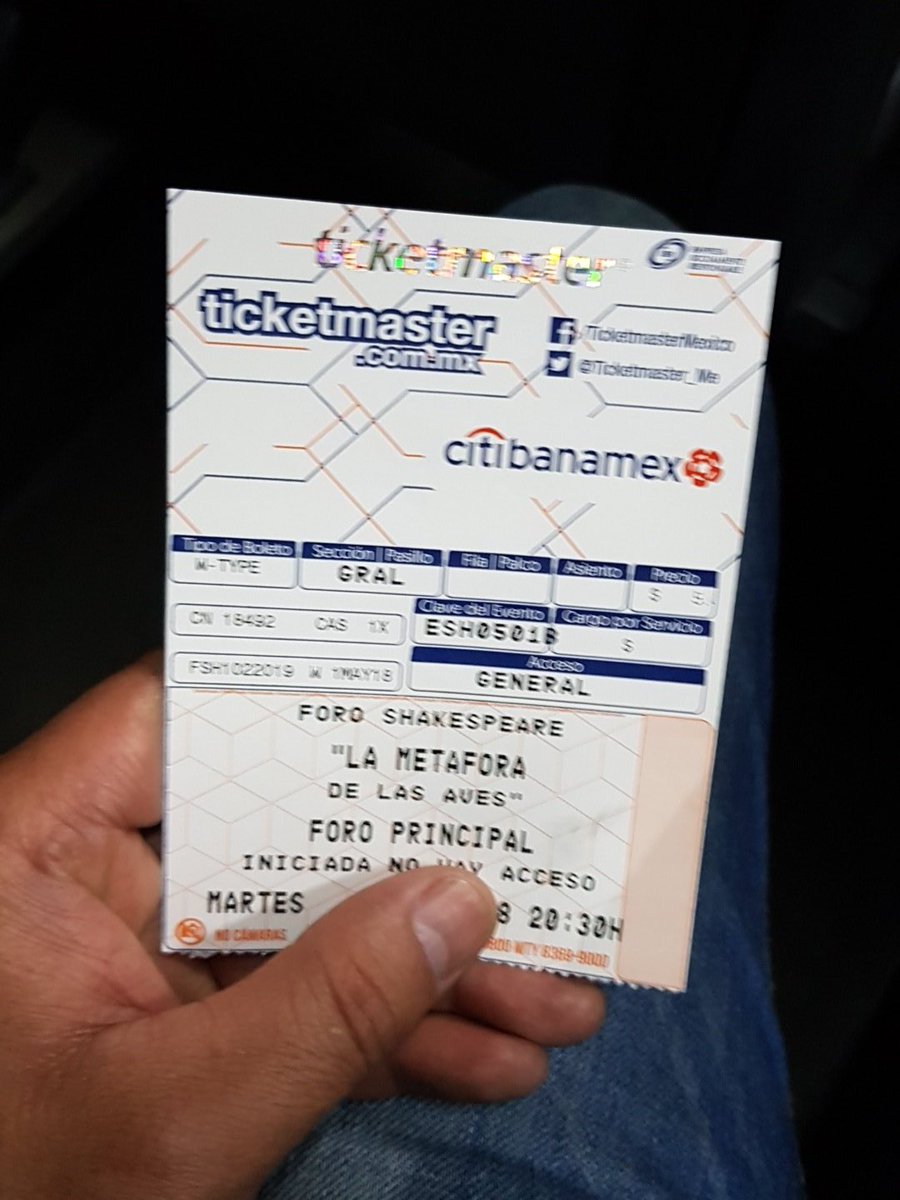 Muchas gracias <a href="/AyTvsOficial/">AyTv's</a> por los boletos de #LaMetáforaDeLasAves una maravillosa obra