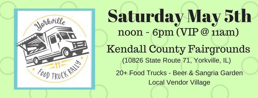 BrewFestAV's tweet photo. The 2018 Yorkville Food Truck Rally will be held on Saturday May 5th (Cinco de Mayo) and feature a taco truck showdown, beer &amp; Sangria garden and a local vendor village. Tickets=>> https://t.co/R0slmP5vr9 https://t.co/ecMtTUwMoq