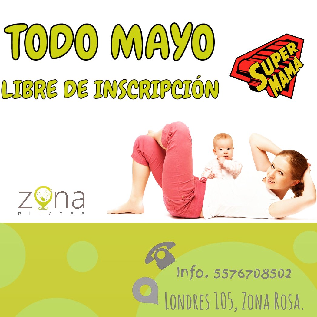 zonapilatesmex's tweet photo. En este mes de las madres queremos celebrarte a ti. Por eso aprovecha nuestra promoción del Mes de Mayo  NO/INSCRIPCIÓN. 

Pregunta por nuestros paquetes de clases y membresias, adquiere el de tu preferencia y quedas LIBRE DE INSCRICION. VALIDO por el mes de mayo. https://t.co/A7qOjB0trx