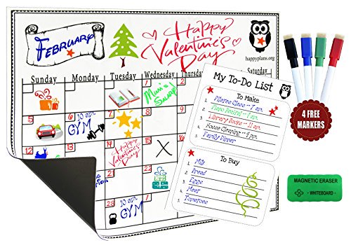 pieceofshirt's tweet image. Monthly Planner Magnetic Calendar for Refrigerator Dry Erase Board 16" x 12" Set Includes: Refrigerator calendar magnet 4 markers My to do list Shopping list and eraser amazon.com/dp/B01M4PU1M3/…  #HappyPlans