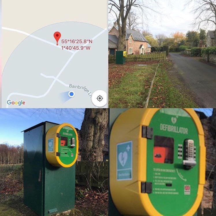 Cardioproof_UK's tweet photo. 24/7 Public Access AED in Eshott, Northumberland. Funded by @Cardioproof_UK &amp; Eshott Shared Services. #Eshott https://t.co/TcojleWo6d