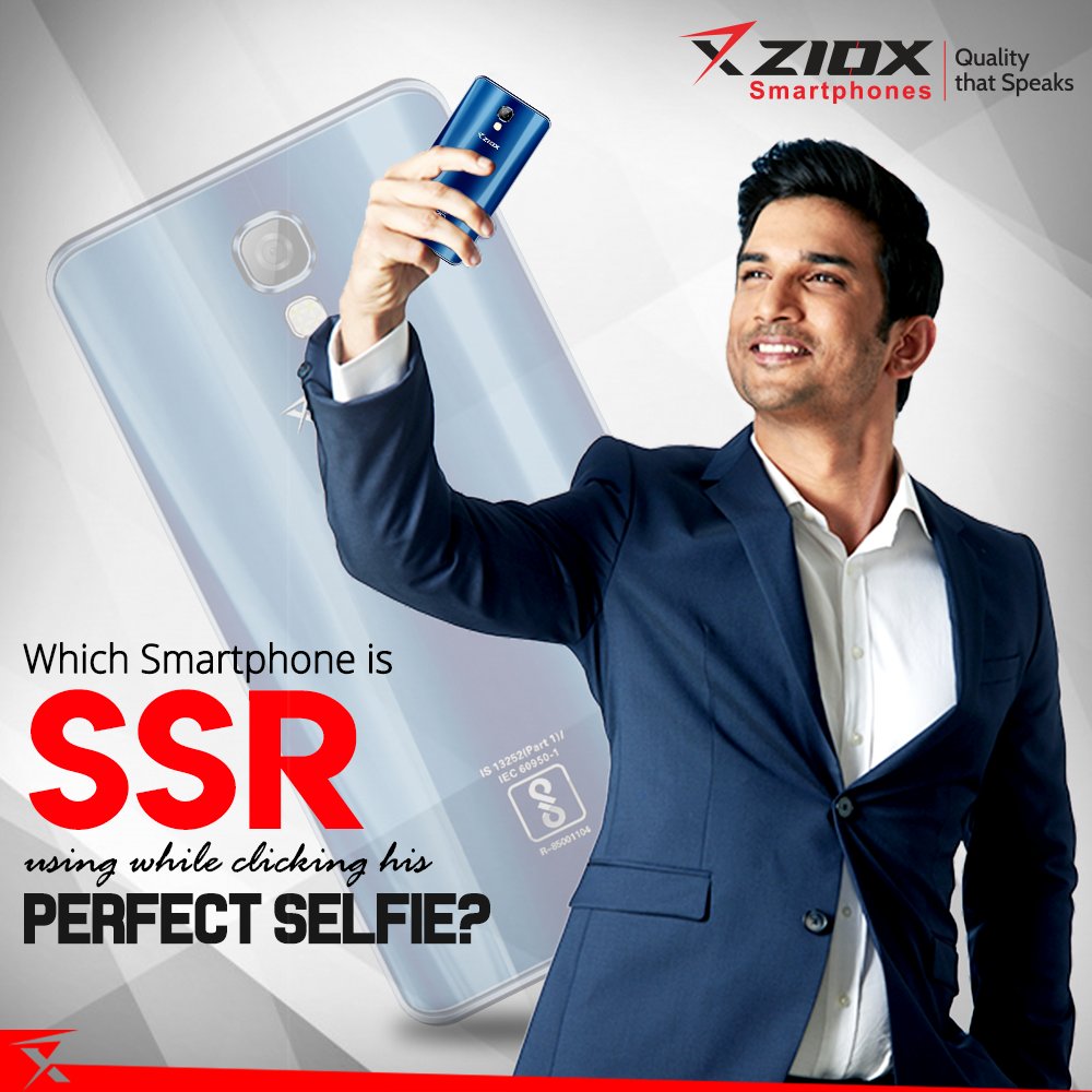 Zioxofficial's tweet photo. Only Diehard fan can guess the name of #ZioxSmartphone @itsSSR is holding? #TrickyTuesday https://t.co/rnSGzgSu7E