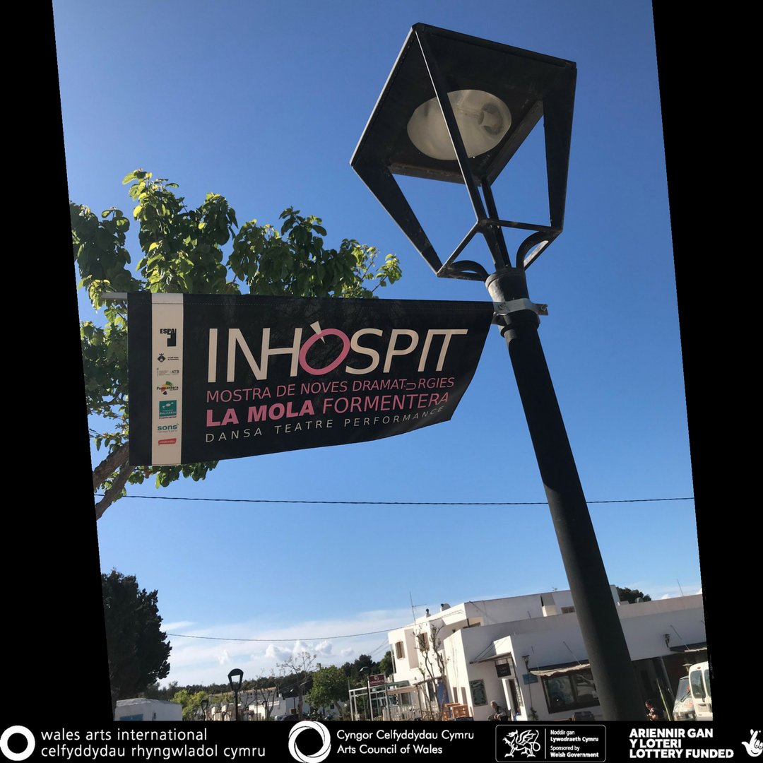 VolcanoUK's tweet photo. Volcano is proud to be taking part in the Inhospit Festival of Dance, Theatre and Performance in La Mola, Formentera  as the invited guests of @EspaiF with the support of @WAICymruWales . The festival made it to the in-flight magazine from Madrid! #Inhospit #lamola #politicalplay https://t.co/JhKokOpJCc