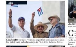 patriciomelero's tweet photo. Que lindo ver a Teillier, Pdte del PC, conmemorando el 1 de Mayo con la jerarquía Cubana recientemente designada a dedo.
Habrá reclamado por elecciones sindicales libres, salarios dignos, derecho a huelga, pensiones justas, salas cuna etc, etc https://t.co/Qr6yyU4T4C