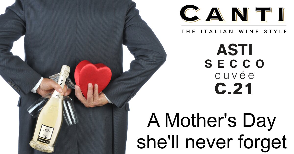 For the 13th of May choose a CANTI #Asti Secco DOCG C.21. A Mother's Day she'll never forget