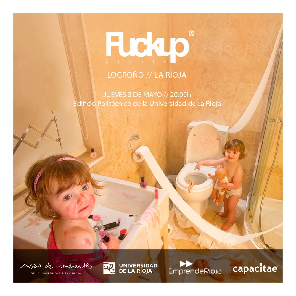 FUN_Rioja's tweet photo. HEY! 🔔 Mañana jueves, a las 8 de la tarde, en el Politécnico de la @unirioja, nueva edición de las @FUN_Rioja para aprender de historias de fracaso.  😅 https://t.co/jffw4Dwbi9