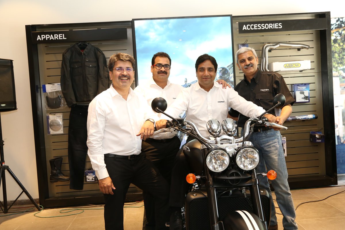 IndiaTriumph's tweet photo. It is a moment of pride for us as Triumph Pune completes Fantastic 4 years in India. Cheers to many more years of championing the passion for delivering an exceptional riding experience. #Fantastic4 #TriumphPune #ForTheRide https://t.co/aYAa6SgsEj