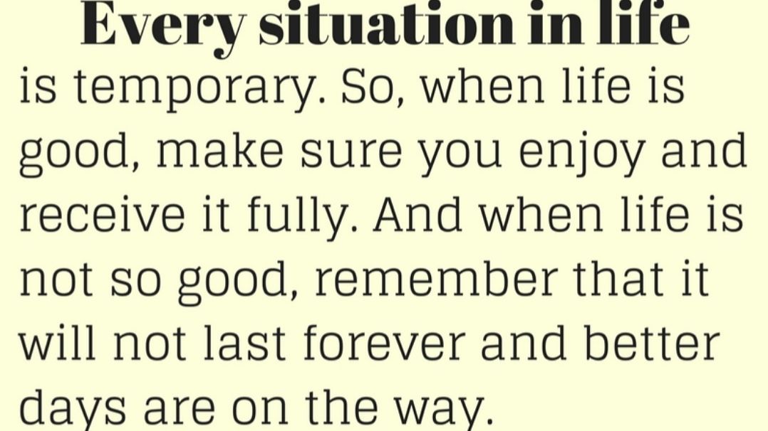 ElysiaSkye's tweet photo. Every situation in life is temporary. https://t.co/3Jo1WapgXY