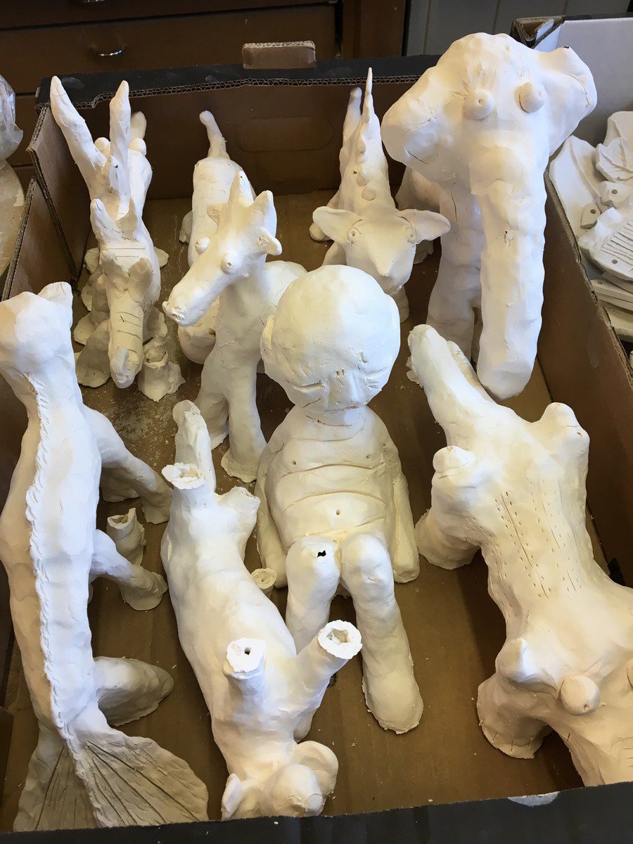 ArtsPoole's tweet photo. Some cheeky snaps of artwork created by trainee GPs during our recent #AlternativeVisions workshop with @ZoofishArts at @PooleMuseum https://t.co/teF8CCFmeb