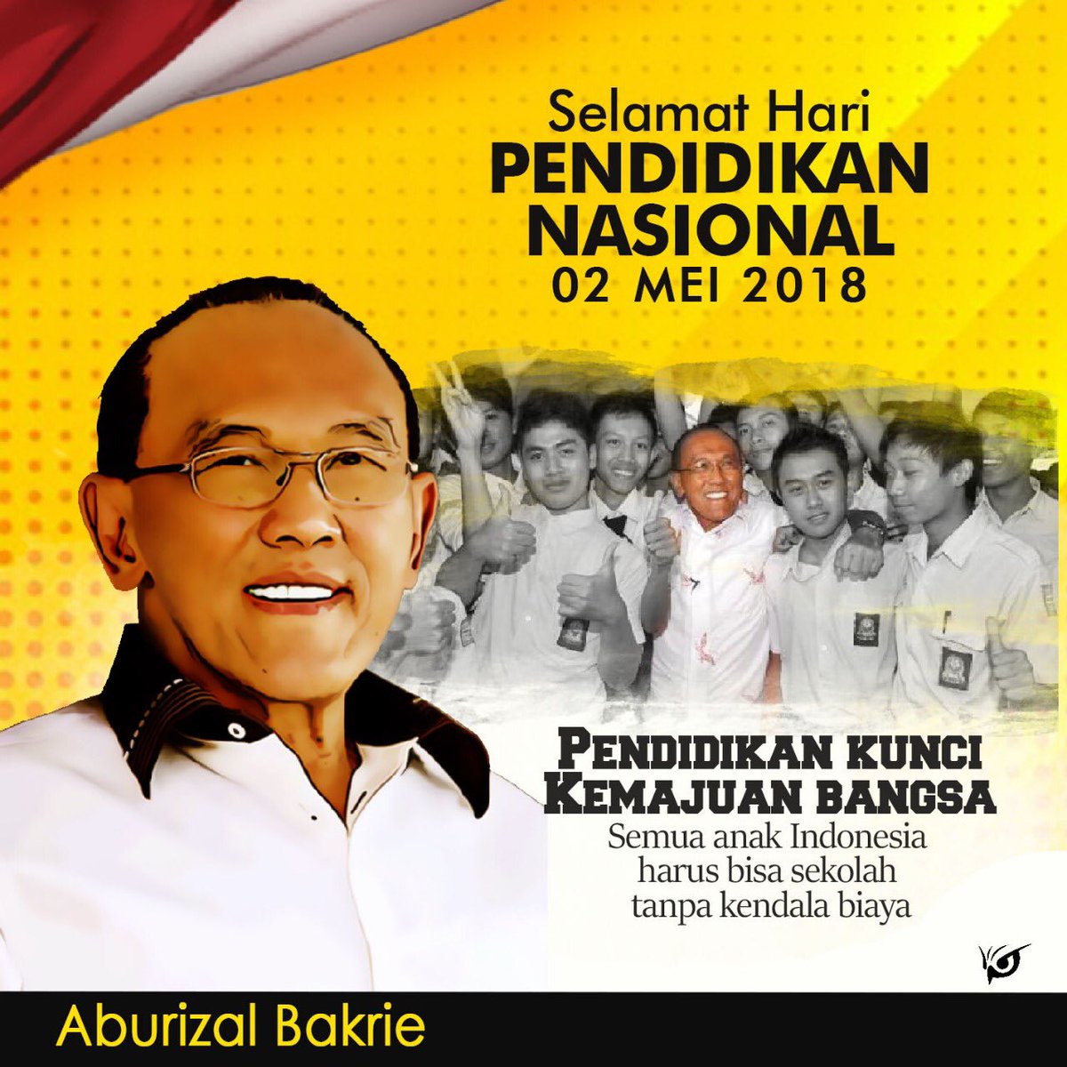 aburizalbakrie's tweet image. Selamat Hari Pendidikan Nasional.
.
.
.
#hardiknas #hardiknas2018 #pendidikan