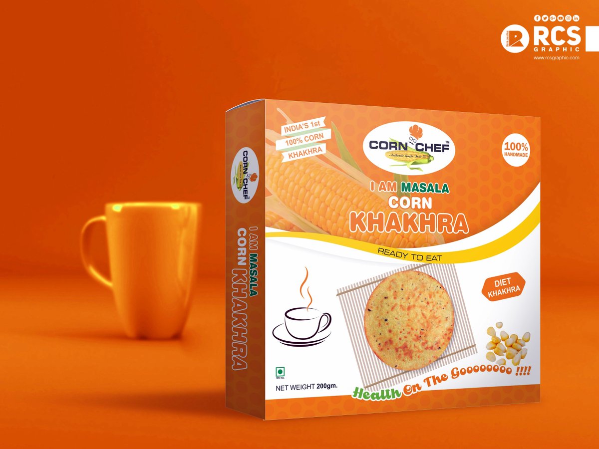 rcsgraphic's tweet photo. Packaging Design for "Corn Chef" Khakhra
#CornChef #ModiFoods #Khakhra #CornKhakhra #GraphicDesign #PackagingDesign #Advertisement #InshopBranding #OutdoorBranding #Branding #Design #Creative #Printing #BrandPromotion #MarketingCampaign #RCS #RCSGraphic #ThinkCreative https://t.co/fMcUDRwwhA