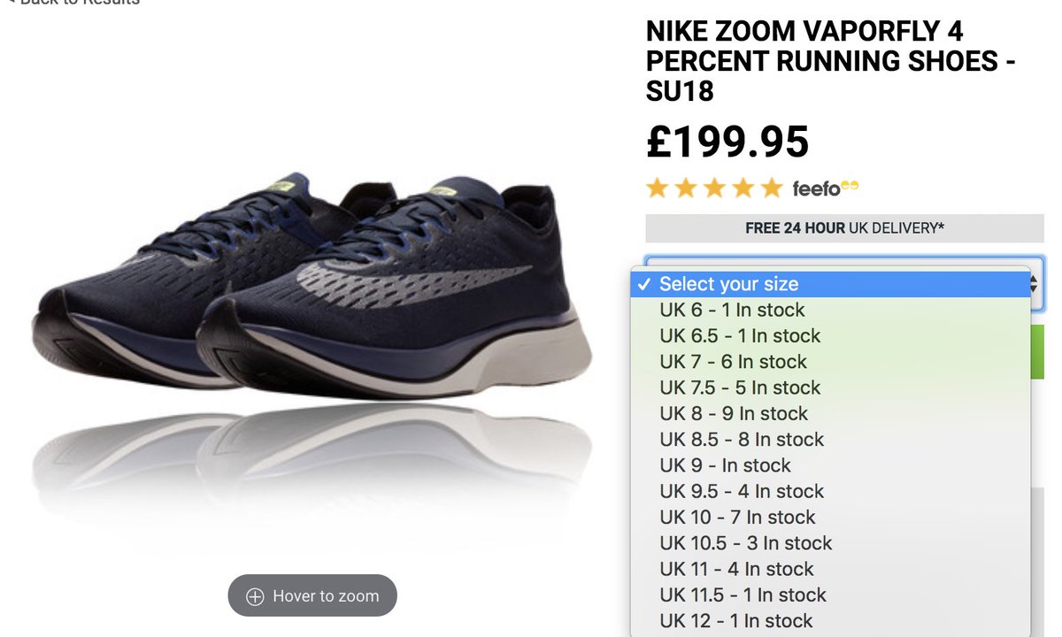 nike zoom vaporfly 4 restock