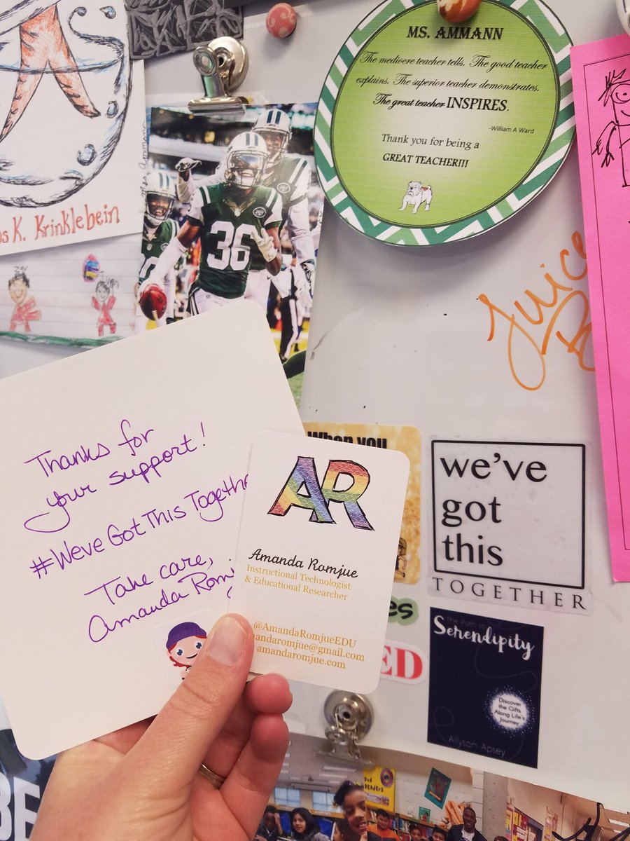 Cam_The_Teacher's tweet photo. Better late than never.  Thank you @AmandaRomjueEDU for the awesome sticker #WeveGotThisTogether https://t.co/xyg998qrQQ