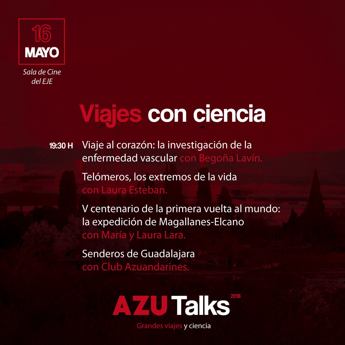 azu_talks's tweet photo. El próximo 16 de mayo comienza el viaje a lugares recónditos del conocimiento con científicos e investigadores como guías. #AZUTalks https://t.co/dCXjDpn0ZV