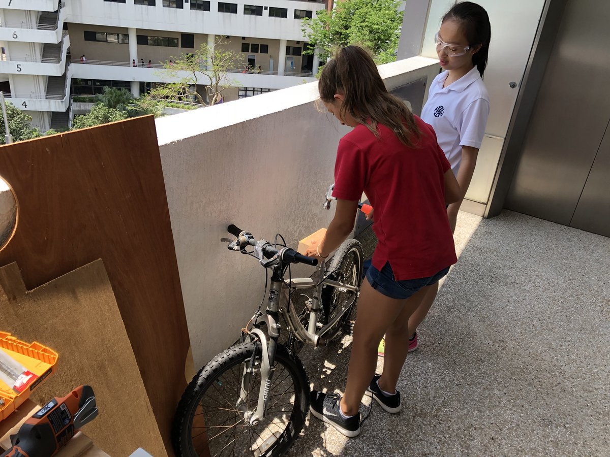 What were some students curious about today <a href="/hkisup/">HKIS Upper Primary</a> ? Building a bicycle seat out of wood. They learned how to operate a C-clamp, drill, hammer, and the importance of trial and error. #engagehkis