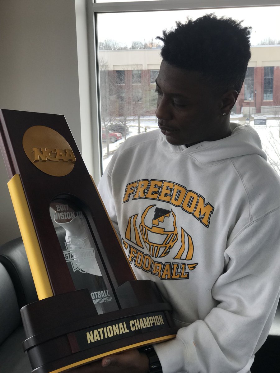 king_beastley's tweet photo. For a birthday gift to myself, I am committing to The University Of Mount Union! I am blessed to have the opportunity to play for such a great program. I want to thank my family, coaches, teammates and God. What a time to be alive! #NationalChamps#OURWAYFOREVER https://t.co/puNJqTiCmq