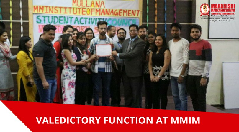 MMDUmullana's tweet photo. A #Valedictory function was held at #MMIM, @MMDUmullana . Cultural extravaganza came to an end with Certificate distribution ceremony following the exhilarating performances by the participants in the various categories like #Group_Dance, #Solo_Dance .   
#MMDU #MMET https://t.co/9MHgHF1sYk