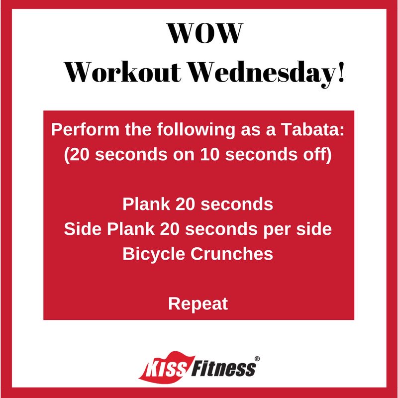 KFFrome's tweet photo. This weeks' #WOW #WorkoutWednesday is AB-Tastic #Tabata - Make sure that you push yourself as hard as you can for the 20 seconds work!  Too easy?  Then do it again :) https://t.co/FzdbtYPEky