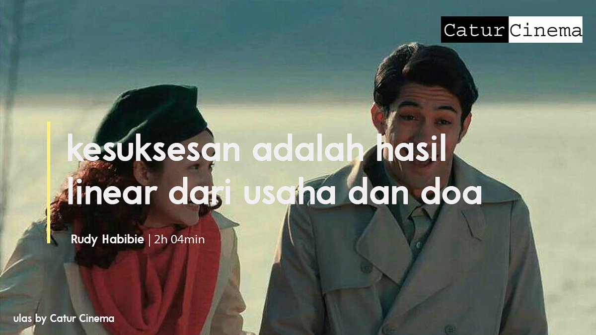 1 film romantis rekomendasi admin terakhir minggu ini adalah Rudy Habibie. Perjalanan kisah hidup dan kisah cinta sang presiden ke-3 ini wajib banget diteladani dan diambil hikmahnya #1