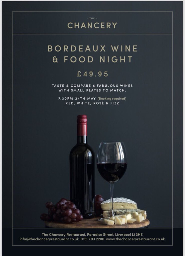 forgotmarketing's tweet photo. EXCLUSIVE COMPETITION! The @bordeauxwines Festival is coming to #Liverpool. 🍷🇫🇷 

FOLLOW &amp; RE-TWEET TO WIN (+1) - ANNOUNCED MAY 13th 22:00

#Wine #WineLovers #Culture #French #Luxury #Lifestyle #Bordeaux #Celebration #Food #Foodie #LiverpoolFood #FoodBloggers #Competition https://t.co/jztA7zc7bx