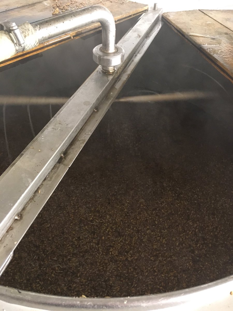 jamesandkirkman's tweet photo. Spraging the grain bed on our Single Hop Citra. 6am mash in! https://t.co/TvrqxckeYK