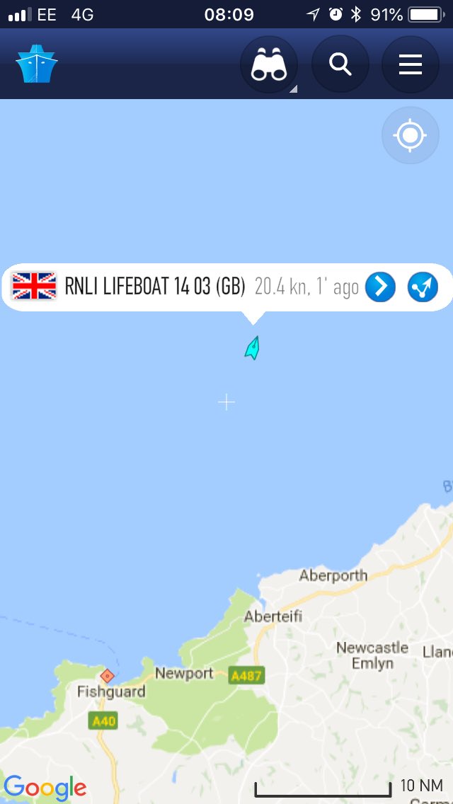 Blue Peter VII En Route to Pwllheli thismorning for a routine bottom scrub.