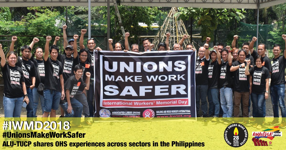 At the ALU-BWI IWMD activity held in Manila (Philippines), workers from across sectors share their first hand experiences on occupational health and safety on #IWMD2018 #UnionsMakeWorkSafer