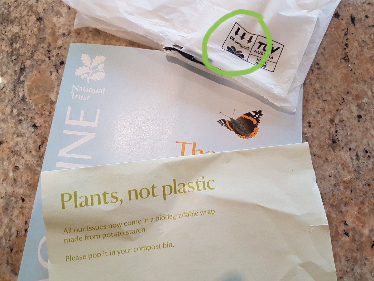 AlexWheldon's tweet image. Love this from the National Trust. I can now #compost my magazine wrap 👍👍👍 #composting #compostingtips