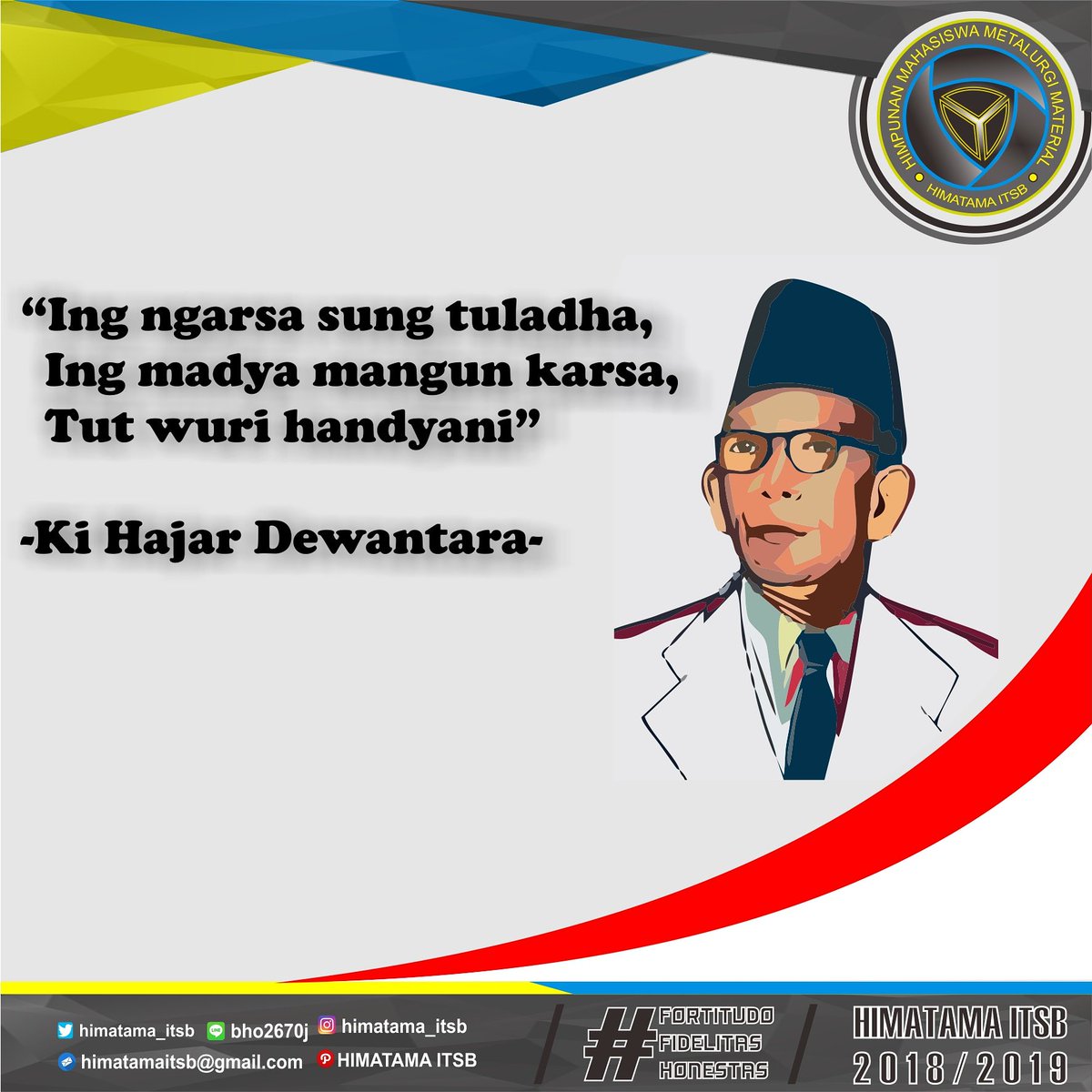 [Pendidikan Nasional] "Pendidikan memang tidak menjamin sukses, tapi tanpa pendidikan kehidupan ini menjadi lebih sulit"
Himatama mengucapkan selamat Hari Pendidikan Nasional 02 Mei 2018
Follow us on :
Instagram : himatama_itsb
Twitter : <a href="/himatama_itsb/">HIMATAMA ITSB</a> 
Line : <a href="/himatama_itsb/">HIMATAMA ITSB</a>