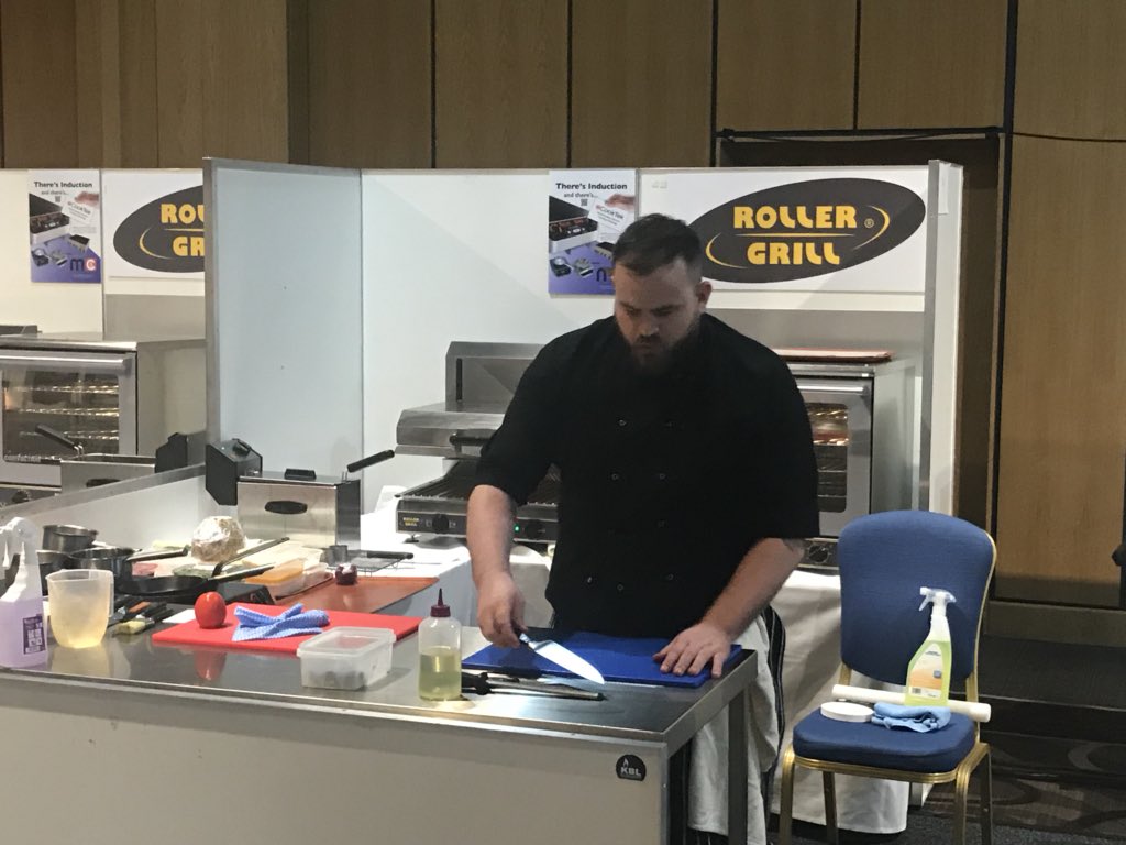 RollerGrillUK's tweet photo. Welcome to #nectachef day 2 Looking forward to another demonstration of #skill and #commitment Getting ready for the team event https://t.co/lO6zMi6D00