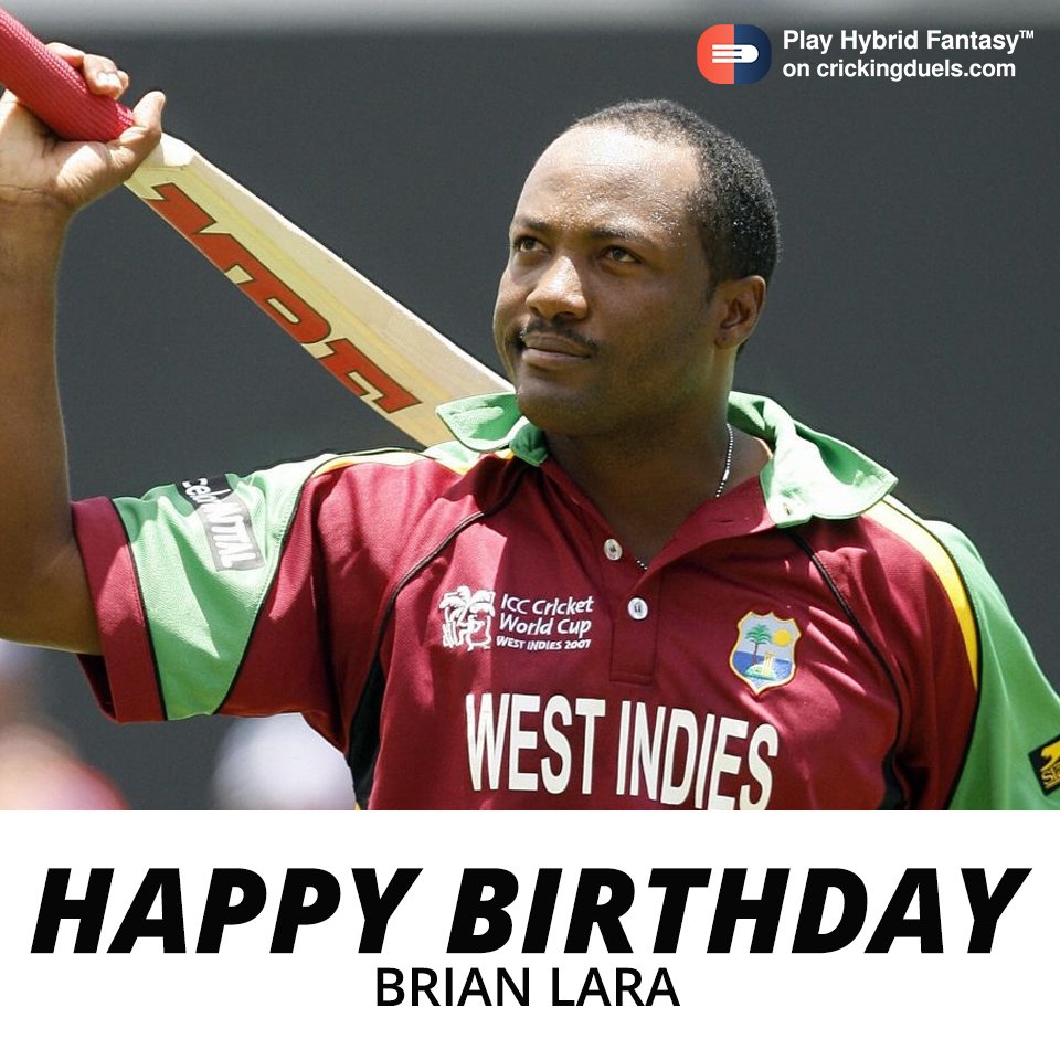 Happy birthday, Brian Lara. 