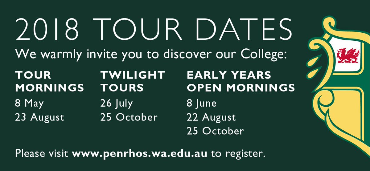 PenrhosCollege's tweet photo. Tell your friends to come and find out more about the Penrhos experience at our next Tour Morning on Tuesday, 8 May, when the College will be back in full swing #extraordinary #inspirational #learnstrong https://t.co/dpGhAanmbf