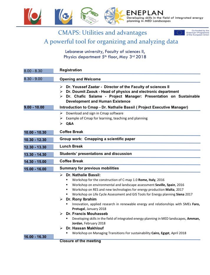 ulfsc2's tweet photo. #schedule #workshop #CMAPS
#ulfs2 #ulfsc2 #ul #lu
#الجامعة_اللبنانية #كلية_العلوم ٢ https://t.co/Lhub5ZRwEo