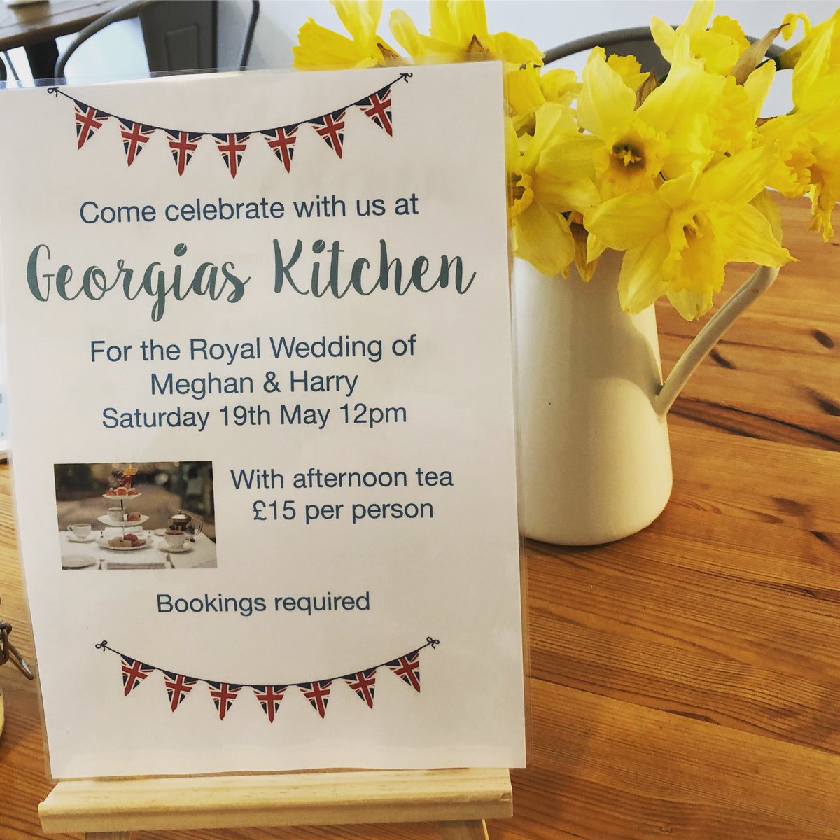The royal wedding is fast approaching... why not celebrate at Georgias Kitchen with afternoon tea! (Bookings required) #afternoonteaparty #royalwedding #meghanandharry #celebrations #royalfamily #weddingtime
