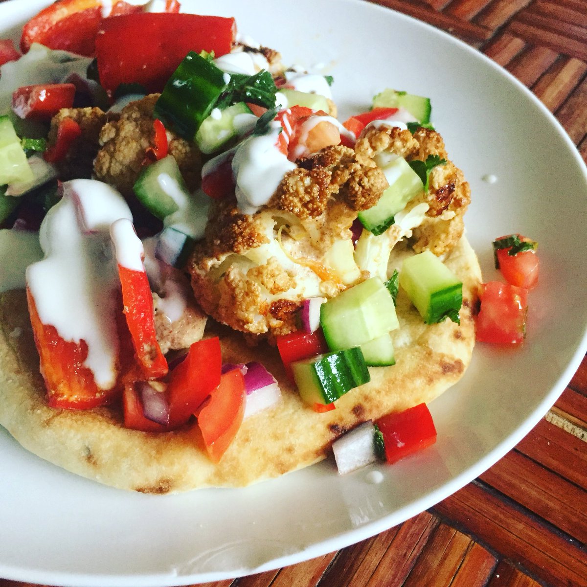 I made <a href="/SundayBrunchC4/">Sunday Brunch</a> cauliflower tikka kebab in a vegan way. Tasted delicious &amp; have leftovers #Vegan #makeitvegan #veganfood