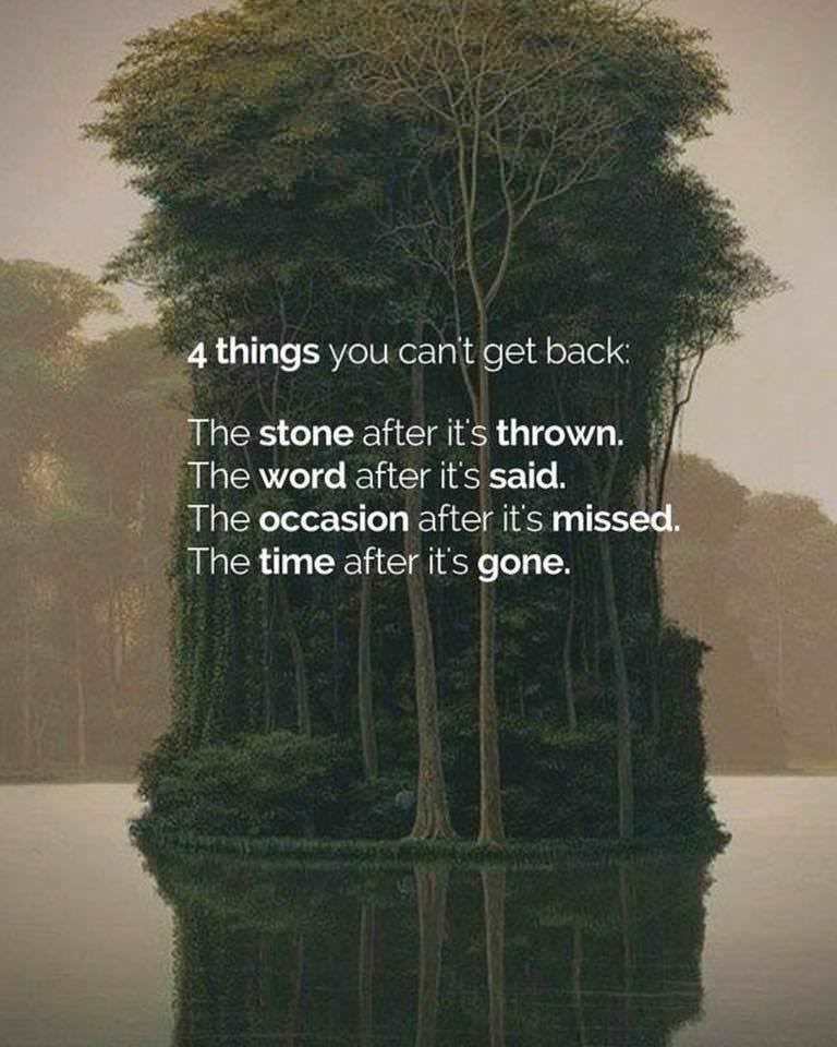 motivationalfox's tweet photo. [IMAGE] "4 Things You Can't Get Back" (37) https://t.co/kuv8zTdZ4T