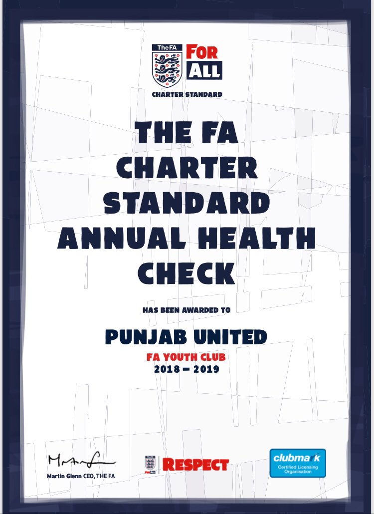 PUFC_Gravesend's tweet photo. The club are proud to receive the @fa charter standard annual health check certificate. We pride ourselves on upholding the highest standards at the club and so this accreditation means a lot to us #PU ♥️ https://t.co/ix2V3jJJVU