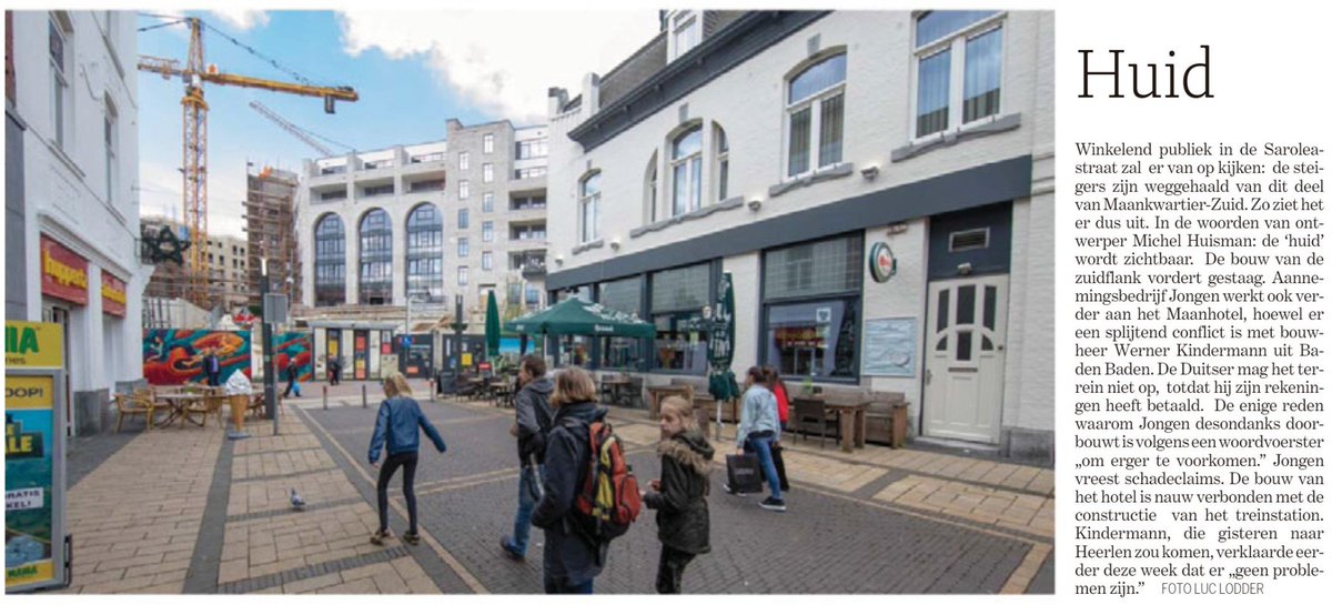 De huid wordt zichtbaar! De steigers zijn weggehaald van dit deel van Maankwartier-Zuid! <a href="/MaankwartierNL/">Maankwartier Heerlen</a> <a href="/JongenBouw/">Jongen</a> @JongenOntwikkel
