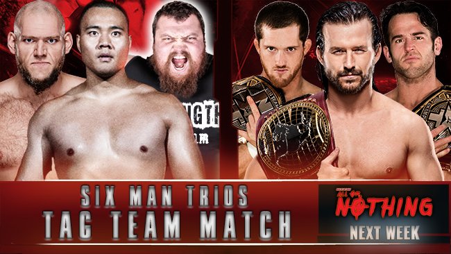 TheDanielRiley's tweet photo. They said they run the show, well now it's time for them to prove just that. @RealMaxCollins along with @CurtLazarus and @ShaneDanieIson will face Rick Bisbane, @GoldenBull_QC and @SapsfordDominic in Trios action. https://t.co/dmCc49Ghz6