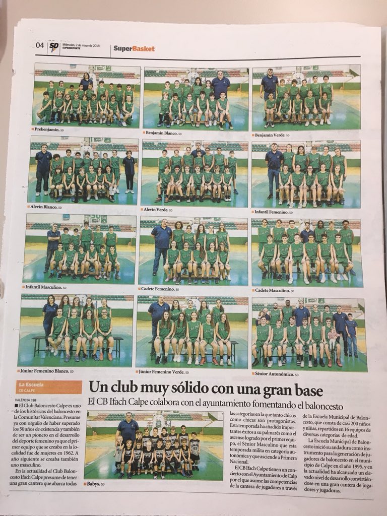 basketcalpe's tweet photo. En el ejemplar de hoy, @superdeporte_es , nuestro Club.
#ForçaCalp https://t.co/pwxdLrFE9M