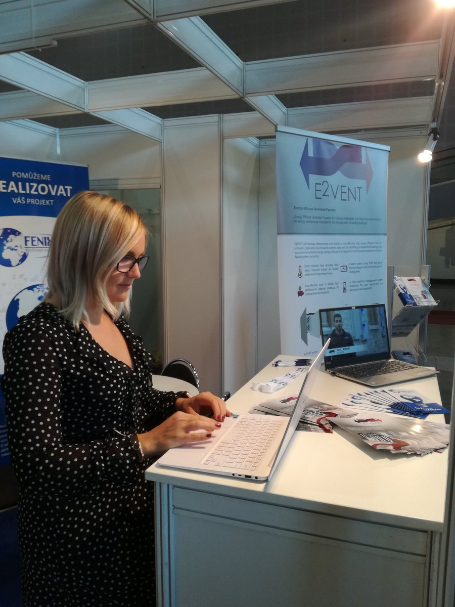 E2vent_project's tweet image. FENIX TNT team represented the E2VENT project at Building Fairs in Brno, Czech Republic. From 25. to 28.4. 2018 visitors had a chance to see a unique presentation of all aspects of housing and house constructions.
More information at lnkd.in/gHM-Ats