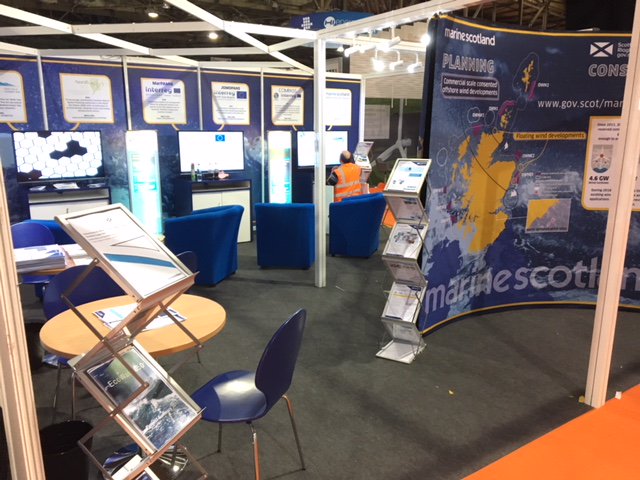 ScotGovMarine's tweet photo. It’s Day 1 of @AllEnergy in Glasgow. Come hear our session on "Into the blue: how @marinescotland supports sustainable development of marine energy" at 11.00am  @GreenerScotland @ScotGovMarine #renewables https://t.co/1TUZ14emXh