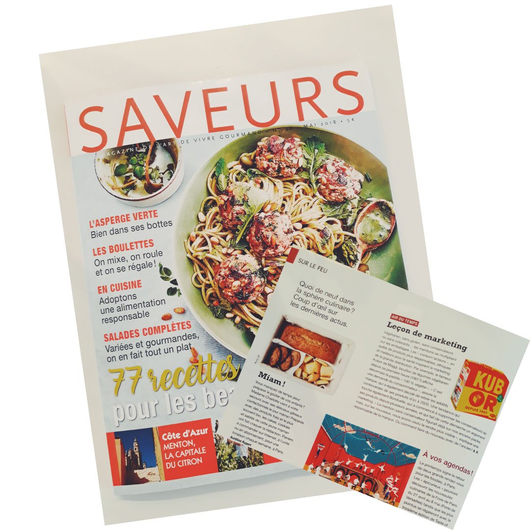 LEBUREAUDECOM's tweet photo. On parle de #KUBOR de @Maggi_France dans la rubrique "Sur le Feu " du dernier @SaveursMagazine #RP https://t.co/mdf5fTcRlp